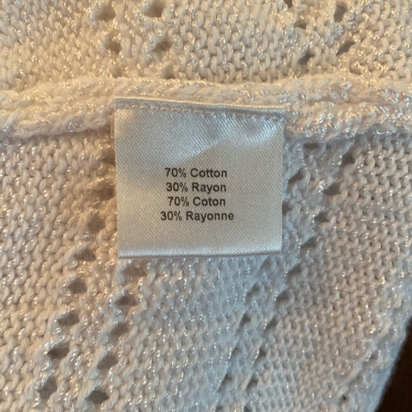 Z brand white sweater cotton/rayon mix size medium - Picture 8 of 9